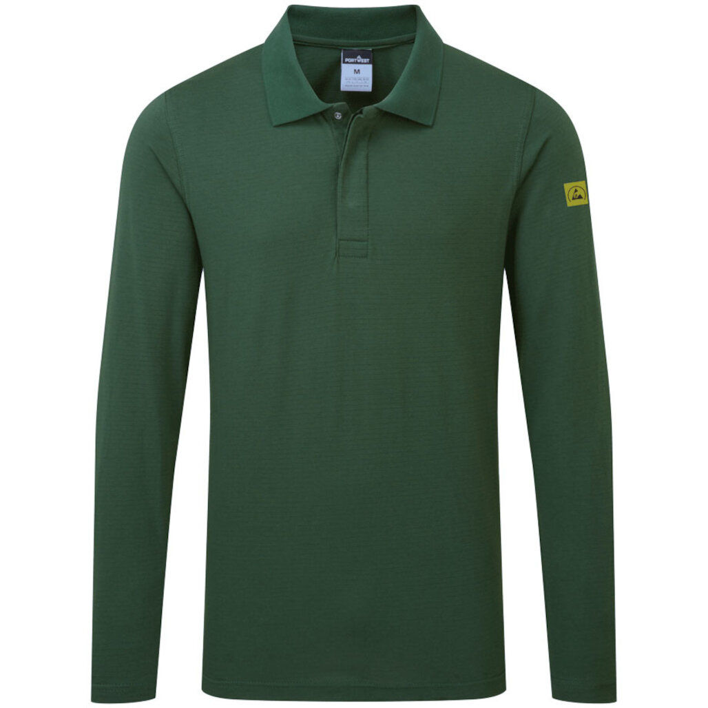 Portwest Anti-Static ESD Polo Shirt Long Sleeve