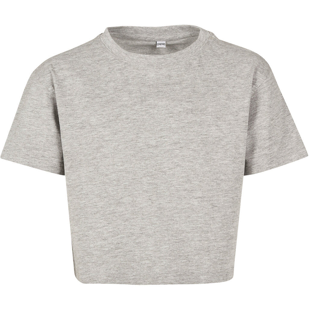 Build Your Brand Girls Cropped Jersey Tee