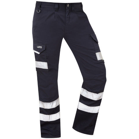 Leo Workwear Reflective Ilfracombe Cargo Trouser