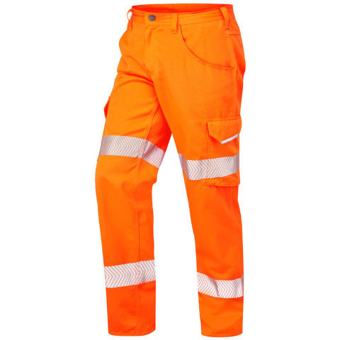 Leo Workwear Hi Vis Yelland Lightweight Cargo Trouser