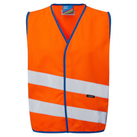 Leo Workwear Hi Vis Reflective Neonstars Children's Waistcoat