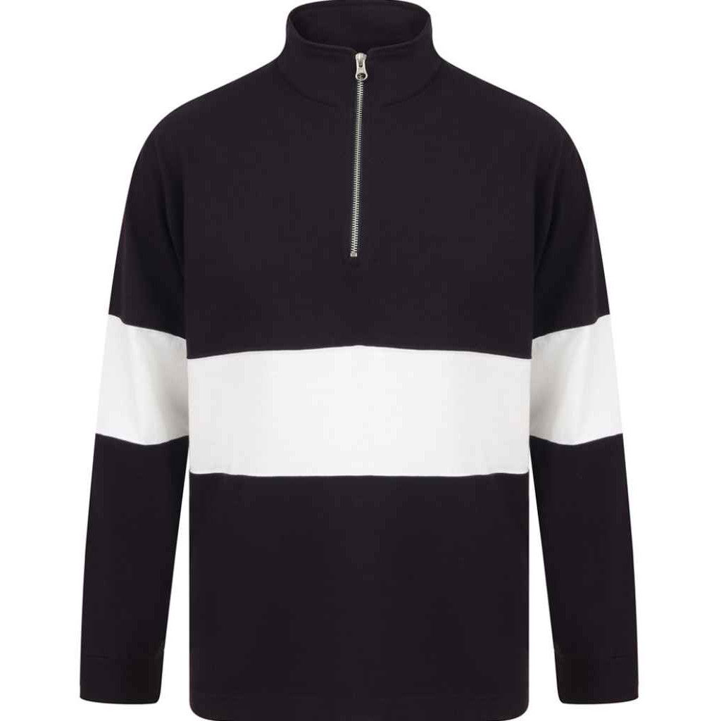 Front Row Panelled 1/4 Zip Sweatshirt
