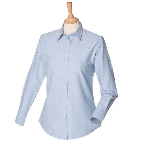 Henbury Women's Classic Long Sleeved Oxford Blouse