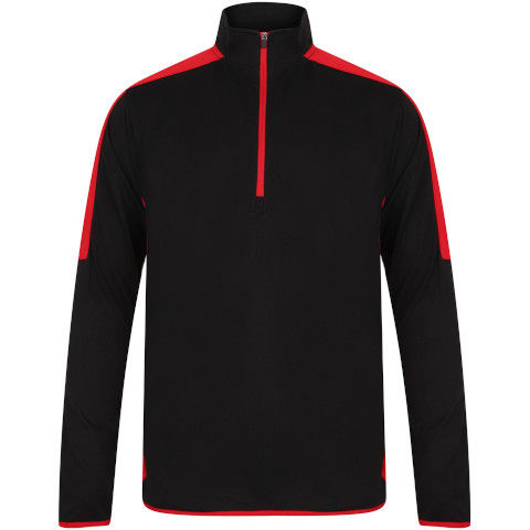 Finden & Hales Quarter Zip Mid-Layer With Contrast Panelling
