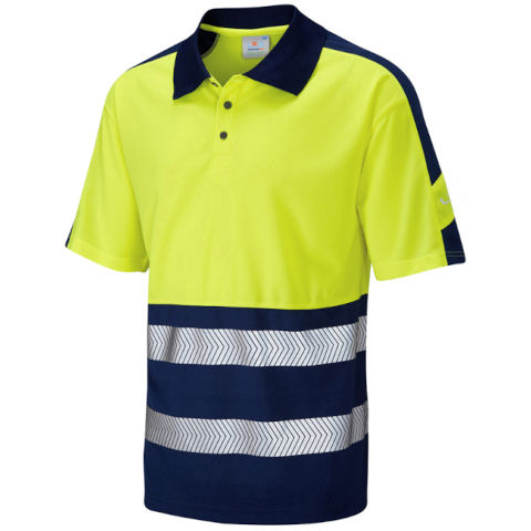 Leo Workwear Hi-Vis Watersmeet Contrast Coolviz Plus Polo Shirt
