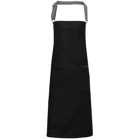 Premier District Waxed-Look Denim Bib Apron