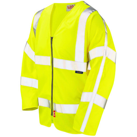 Leo Workwear Hi Vis Merton LFS Sleeved Waistcoat