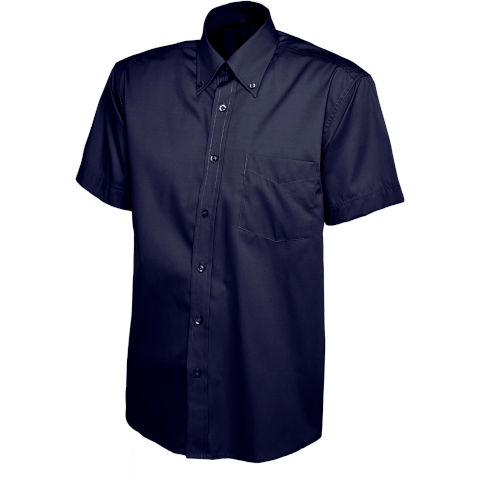 Uneek Mens Pinpoint Oxford Half Sleeve Shirt