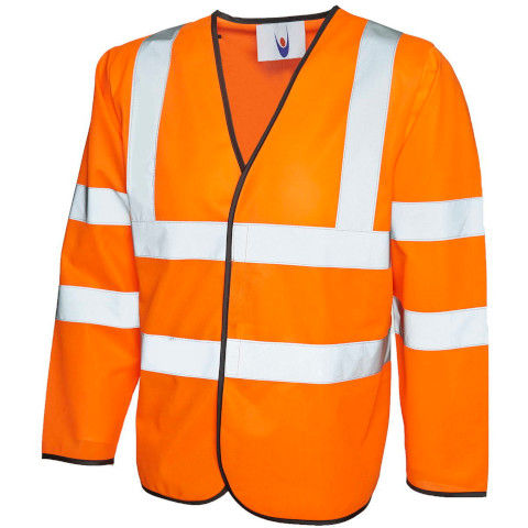 Uneek Hi Vis Long Sleeved Waistcoat