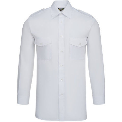 Orn Essential Long Sleeve Pilot Shirt in White
