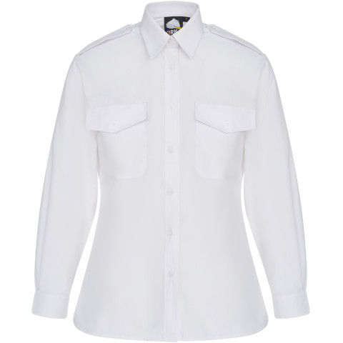 Orn Classic Long Sleeve Pilot Blouse in White