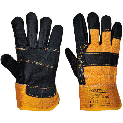 Portwest Furniture Hide Glove in Yellow