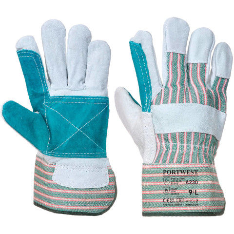 Portwest Double Palm Rigger Glove in Grey