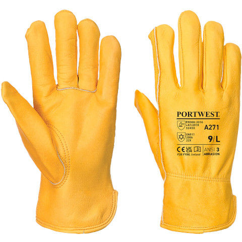 Portwest Lined Driver Glove in Tan