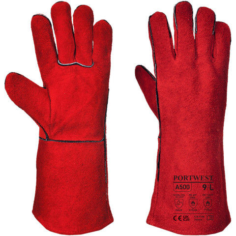 Portwest Welders Gauntlet in Red