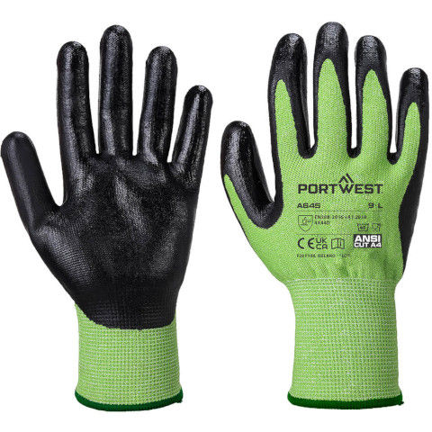 Portwest Green Cut Glove - Nitrile Foam in Green