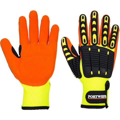 Portwest Anti Impact Grip Glove in Yellow/Orange