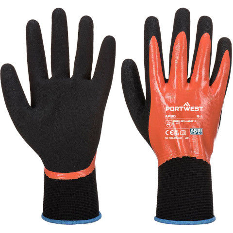 Portwest Dermi Pro Glove in Orange/Black