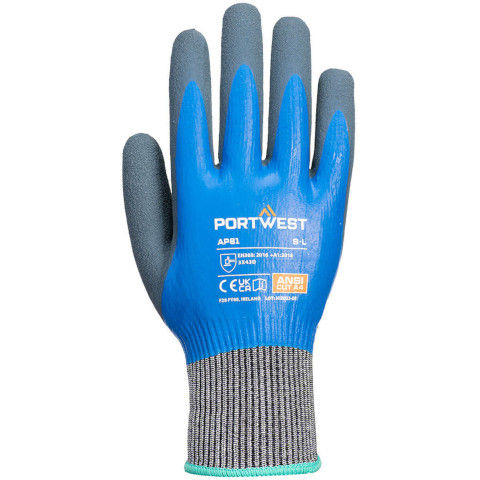 Portwest Liquid Pro HR Cut Glove in Blue