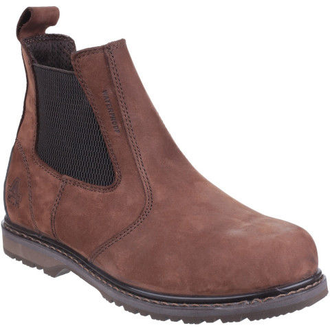 Amblers Sperrin Lightweight Waterproof Pull On Dealer Safety Boot in Brown