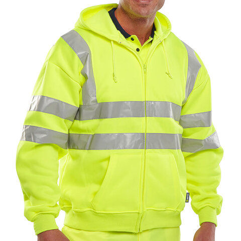 Beeswift Hi-Vis Essential Zipped Hoodie