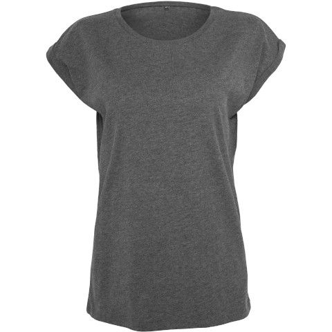 Build Your Brand Women's Extended Shoulder T-Shirt