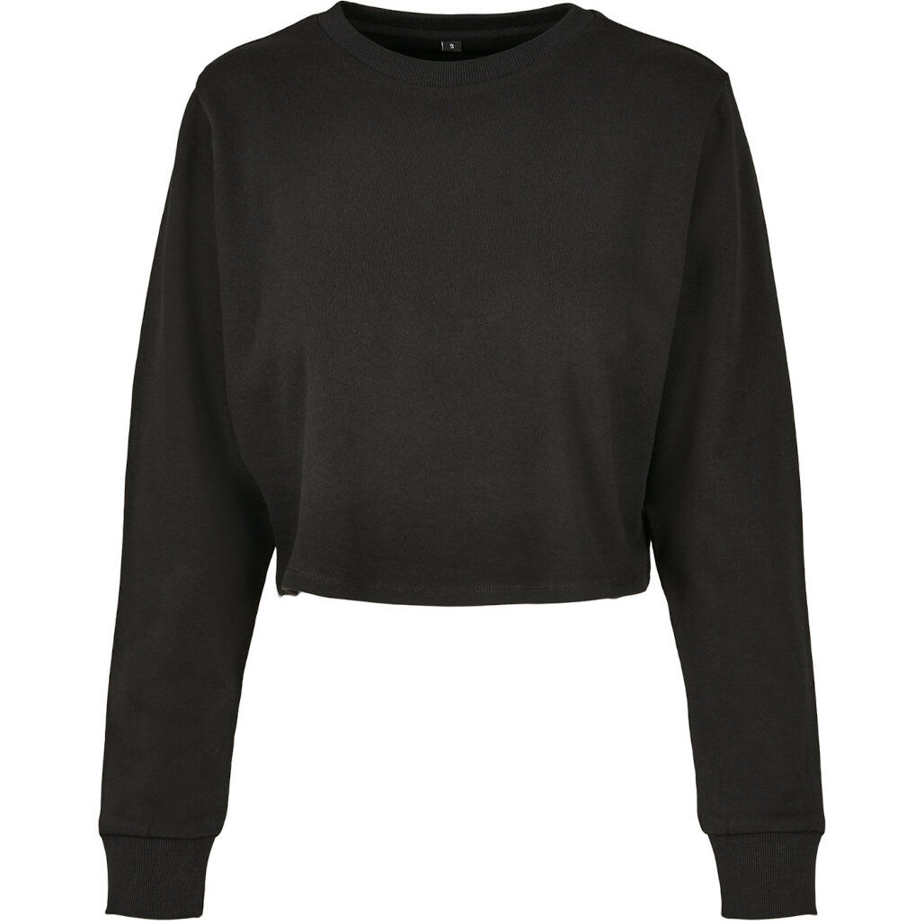 Build Your Brand Women's Terry Cropped Crew