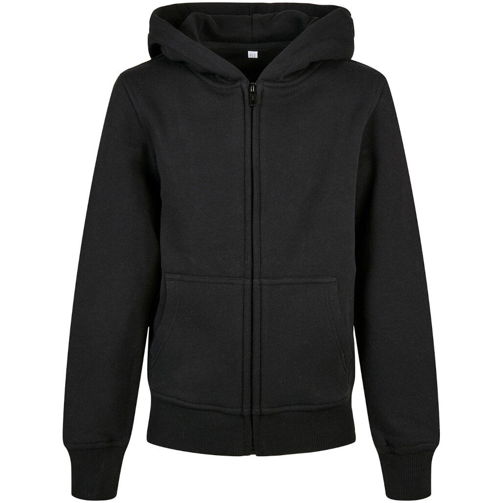 Build Your Brand Organic Kids Basic Zip Hoodie