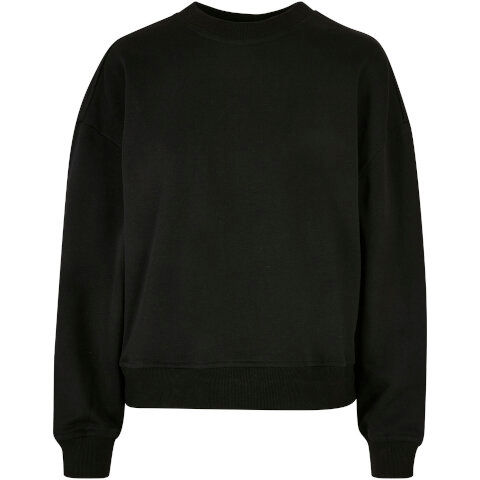 Build Your Brand Women's Oversized Crew Neck Sweatshirt