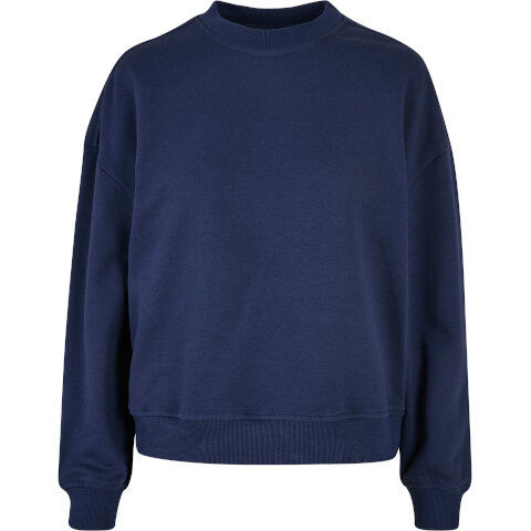 Build Your Brand Women's Oversized Crew Neck Sweatshirt