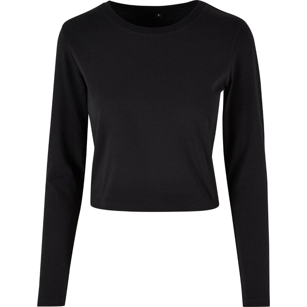 Build Your Brand Women's Long Sleeve Short T-Shirt