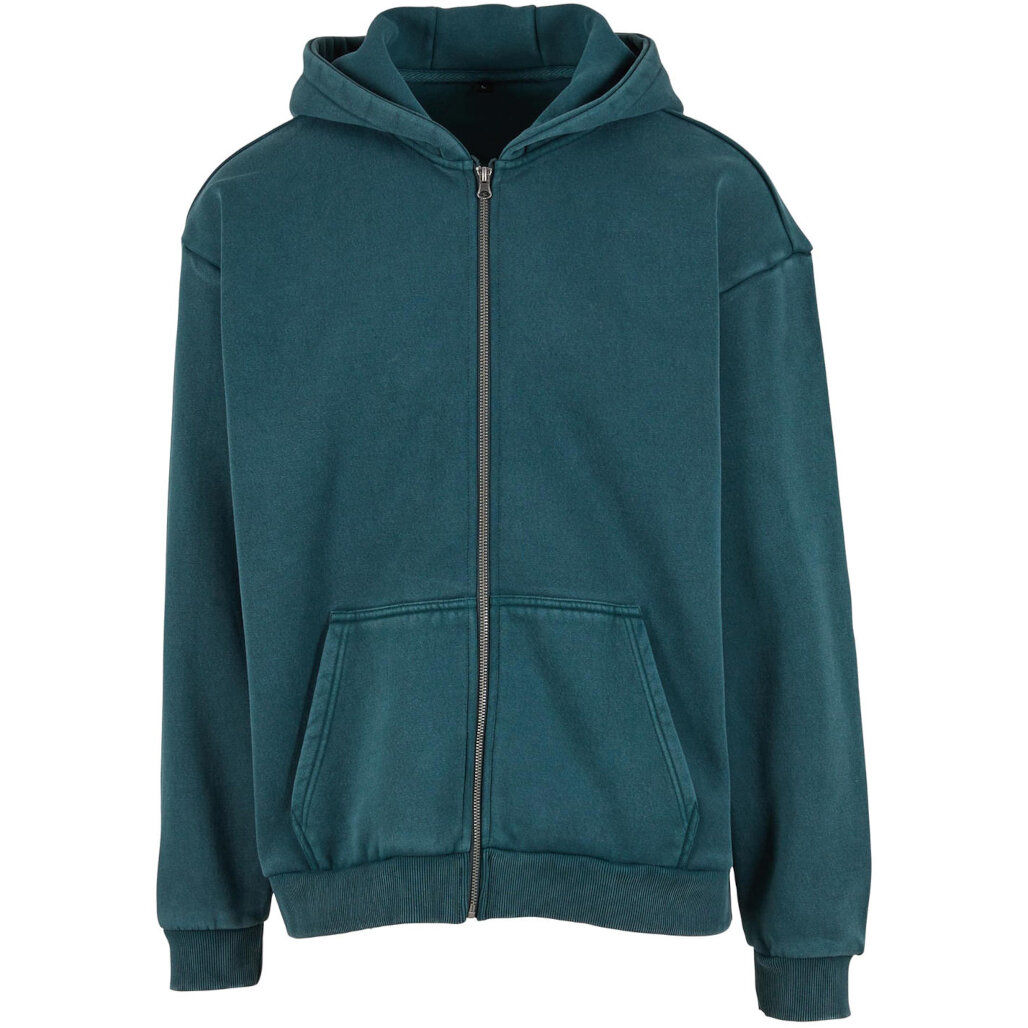Build Your Brand Vintage Heavy Zip Hoodie