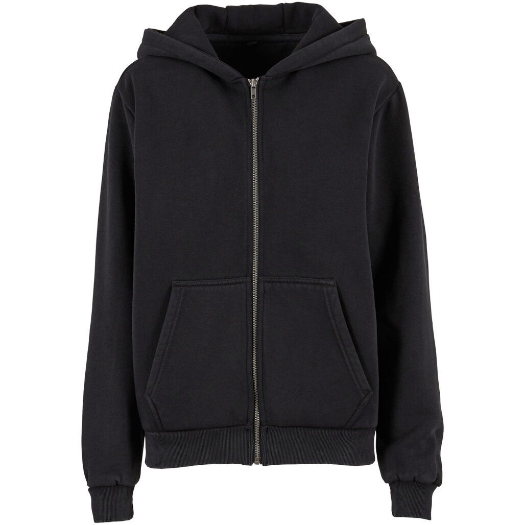 Build Your Brand Women's Vintage Heavy Zip Hoodie