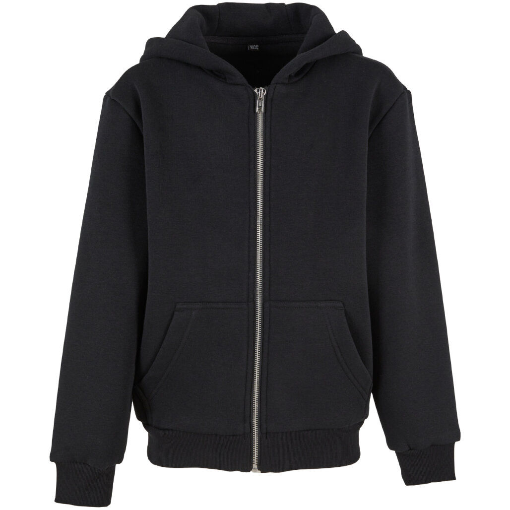 Build Your Brand Kids Fluffy Zip Hoodie