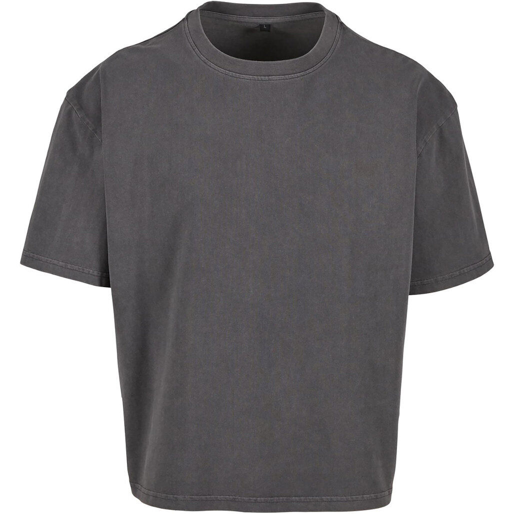 Build Your Brand Vintage Cropped Heavy Oversized Tee