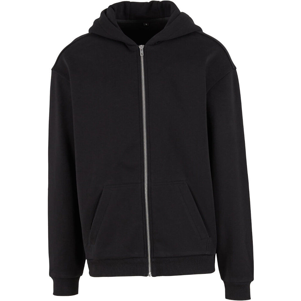 Build Your Brand Loose-Fit Zip Hoodie