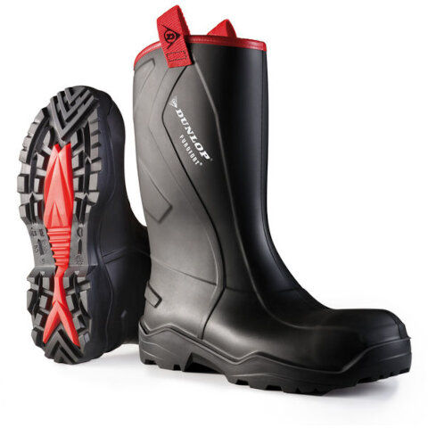 Dunlop Purofort+ Rugged Full Safety Wellington in Black
