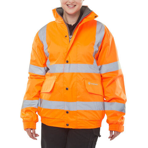 Beeswift Hi-vis Fleece Lined Bomber Jacket