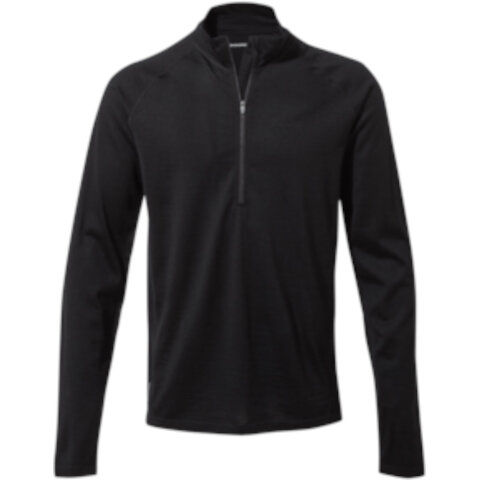 Craghoppers Expert Merino Half Zip Long Sleeved Baselayer II in Black