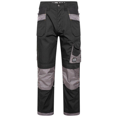 JCB Plus Rip Stop Trousers in Black/Grey