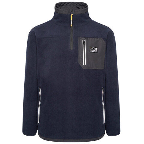 JCB Trade Heavyweight Quarter Zip Tech Fleece in Navy