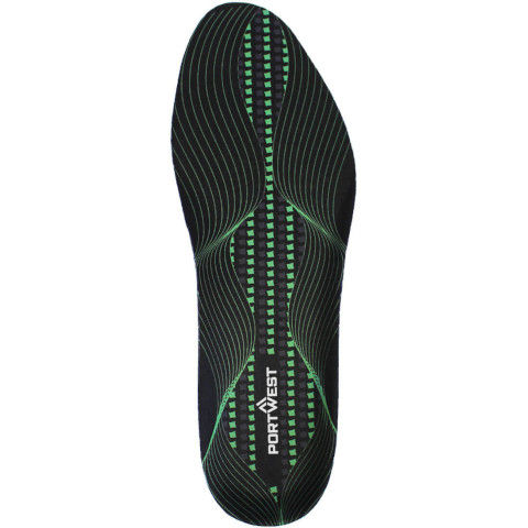Portwest Gel Cushion & Arch Support Insole in Black/Green