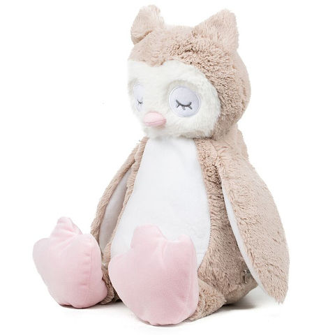 Mumbles Zippie Owl Toy in Light Beige