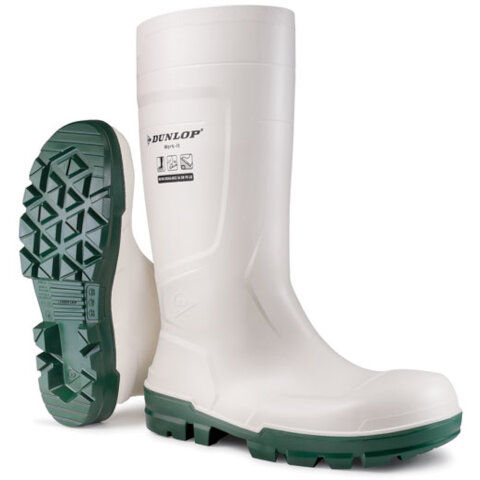 Dunlop Work-It Safety PVC White Wellington in White