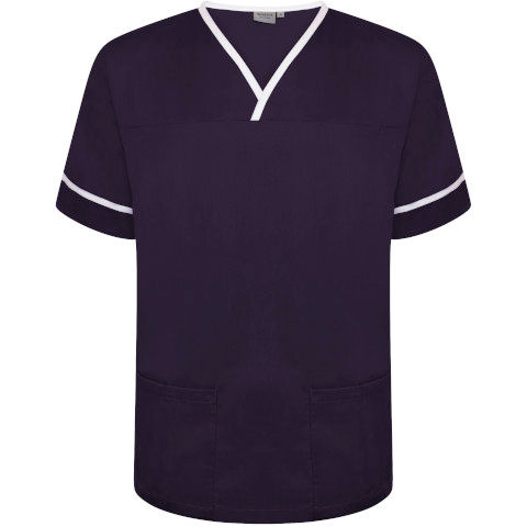 Behrens Contrast Trim Smart Scrub Top