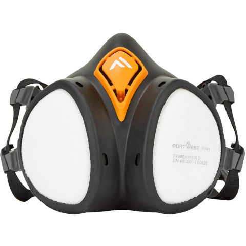 Portwest ABEK1P3 Ready to use Half Mask in Black