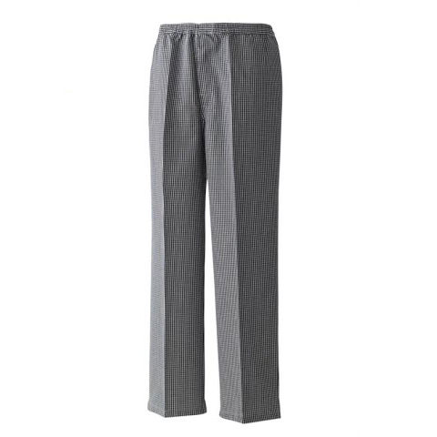 Premier Pull On Chef's Check Trousers in Black/White