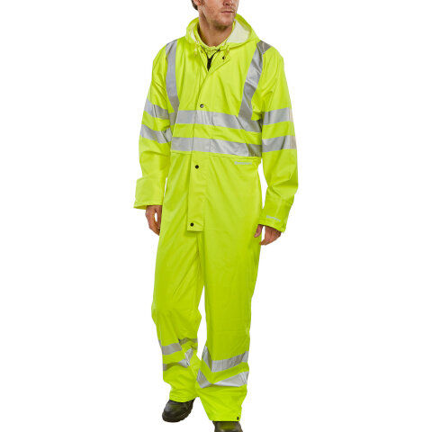 Beeswift Hi-Vis PU Yellow Coverall