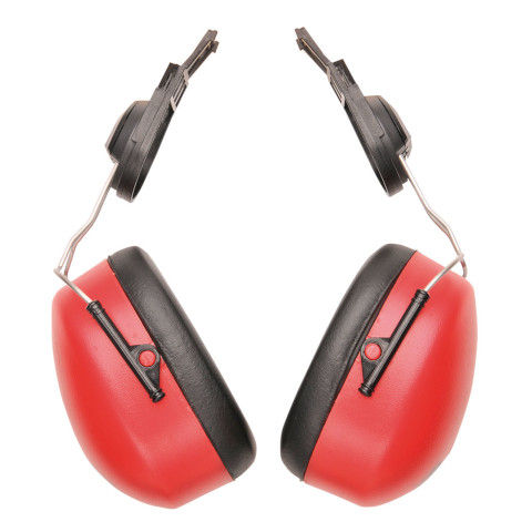Portwest Endurance Clip-On Ear Defenders in Red