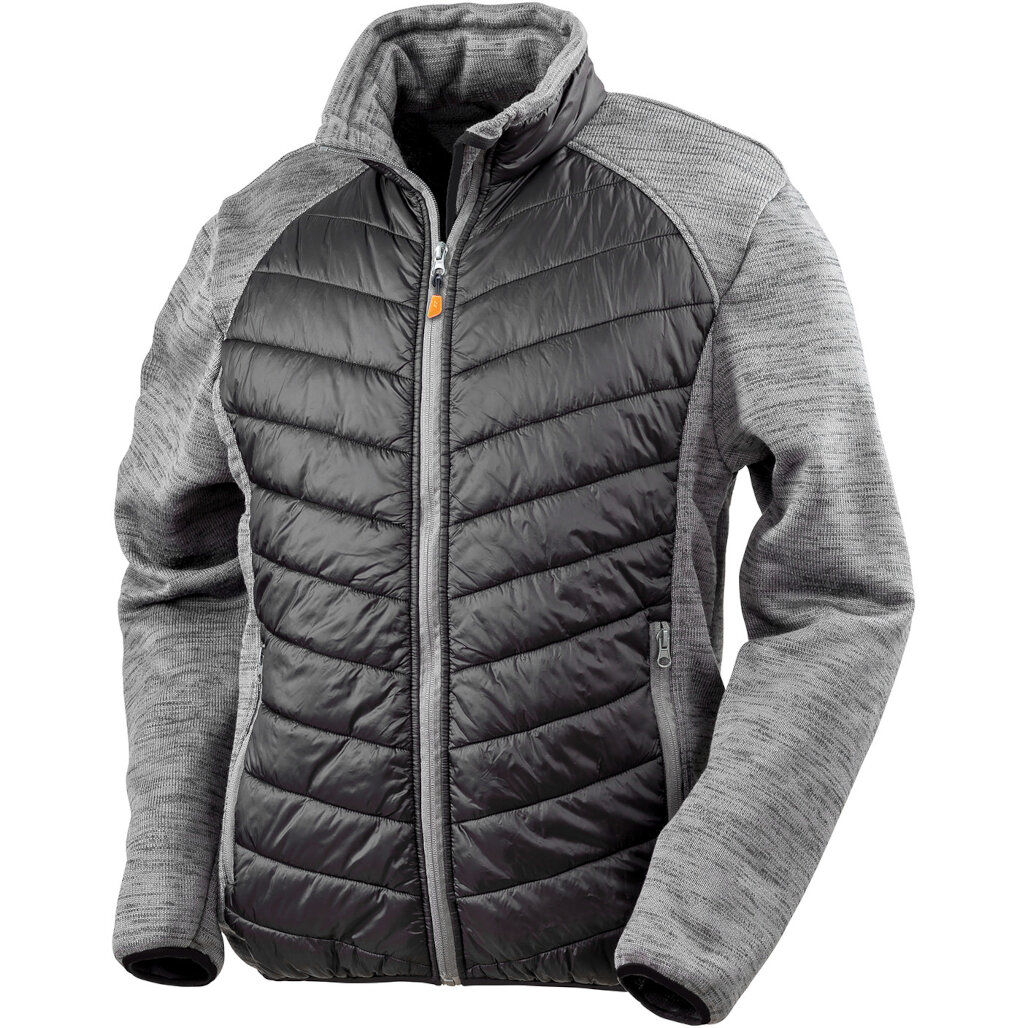 Result Work-Guard Elevator Jacket in Black/Grey Marl